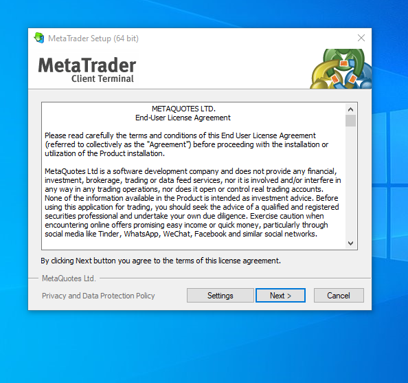 Installing MT4